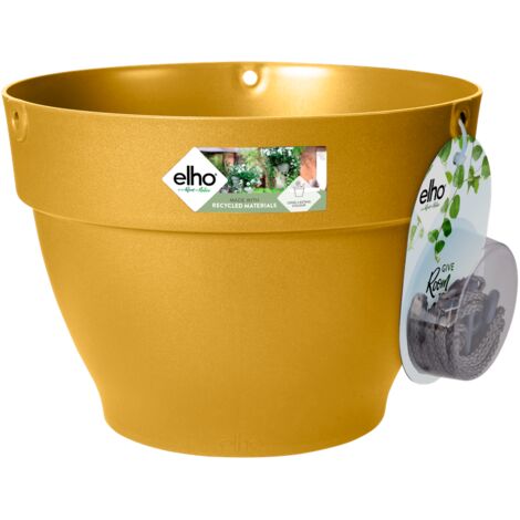 Elho Vibia Campana Hanging Basket 26 Honey Yellow Vaso Rotondo
