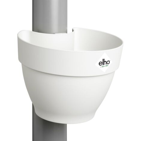 Elho Vibia Campana Pot Gouttière 22 - Blanc - L 22 x B 19.1 x H 16 cm - extérieur - 100% recyclé