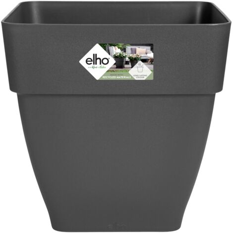 Elho Vibia Campana Square 30 Anthracite Vaso Quadrato