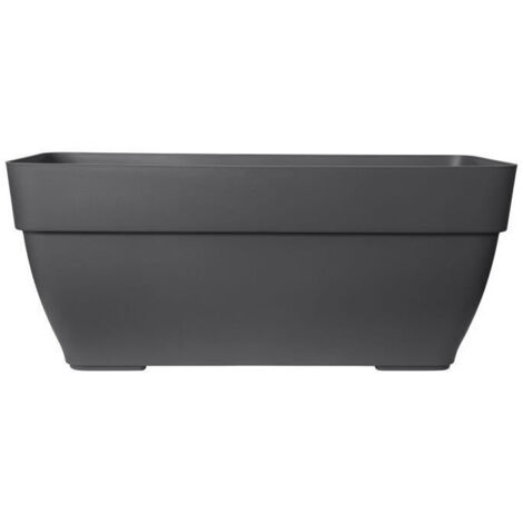 Elho Vibia Campana Trough 80 - Fioriera per Esterno - Ø 76.5 x H 33.3 cm - Nero/Anthracite