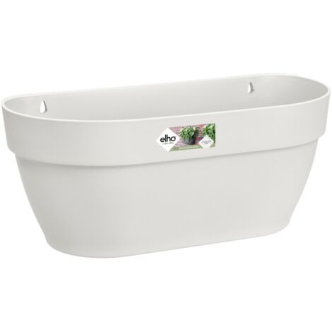 Elho Vibia Campana Wall Basket 35 White Fioriera Rettangolare