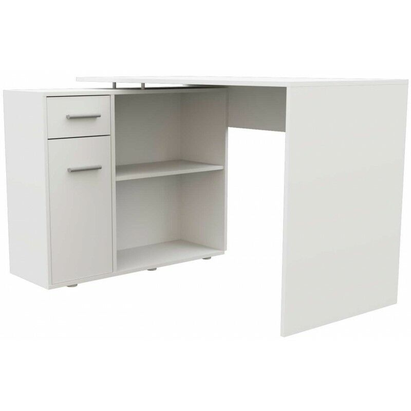 ELI - Bureau modulable style moderne pour chambre enfant - 120x91.5x76 - 1 porte + 1 tiroir - Blanc
