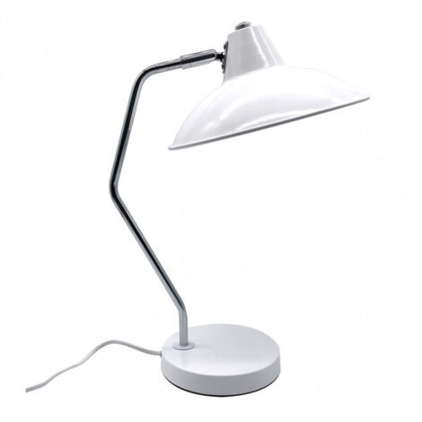 Elian 1xe27 weiß/chrom Schreibtischlampe 44x24x35 cm verstellbar und schwenkbar