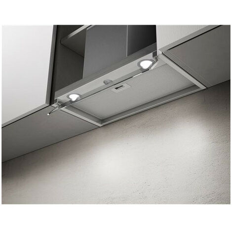 Elica – Hotte encastrable inox 60 cm – Débit d'air 581 m³/h – Niveau sonore 67 dB – 3 vitesses – Éclairage LED 2,5W