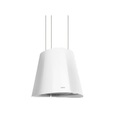Elica – Hotte décorative îlot 50cm 690m3/h blanc – Installation suspendue ou murale – Filtre à charbon inclus – PRF0071972D