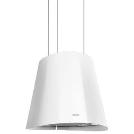 Elica – Hotte décorative îlot 50cm 690m3/h blanc – Installation suspendue ou murale – Filtre à charbon inclus – PRF0071972D