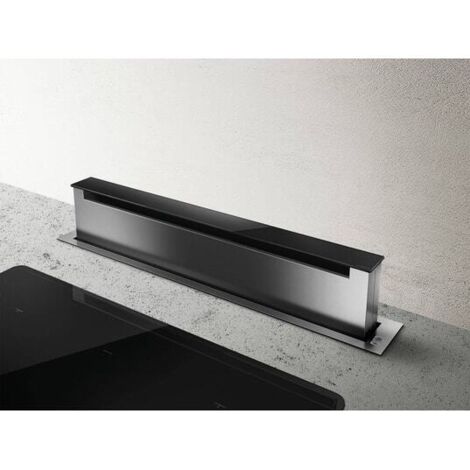Elica – Hotte plan de travail 83.5 cm – Évacuation ou recyclage – Débit d'air max 680 m3/h – Filtration des graisses 56% – Noir - PANDORABLF90