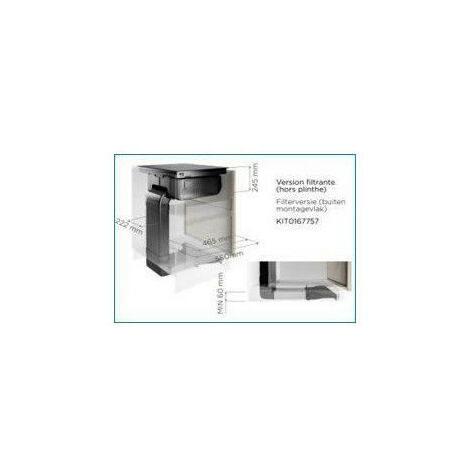 Kit recyclage pour hotte ELICA – Filtres céramiques 2 pièces – Tuyaux rectangulaires 500x94mm et 300x227mm – KIT0167757