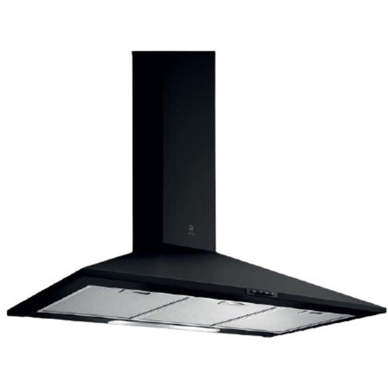 Cappa Aspirante a Parete PRF0151544 90cm Alluminio e Nero 395 m³/h - Elica