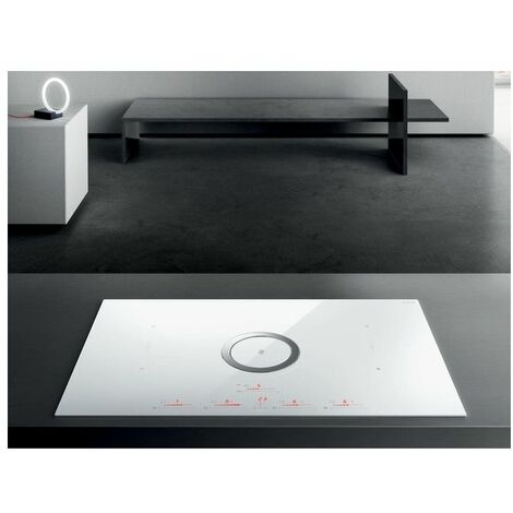 Elica NIKOLATESLA SWITCH WH/A/80 Piano cottura aspirante a Induzione con cappa aspirante integrata 4 zone 83 cm Comandi Touch control 630 m3/h Vetro Bianco PRF0146216A