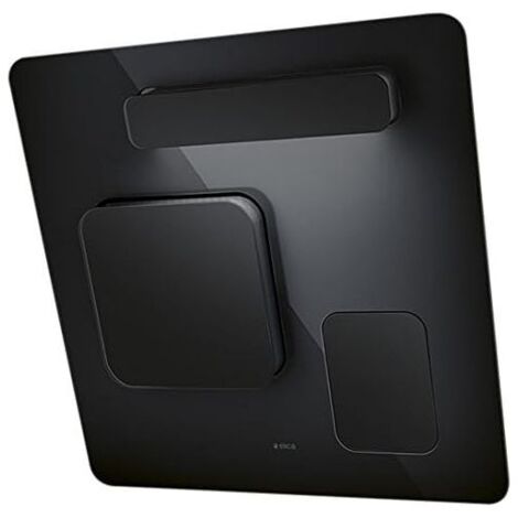 Elica PRF0020288 FEEL - Cappa a parete aspirante 80 cm, 700 m³-h, Classe A, 65 dB, Controllo elettronico, 3 velocita', Filtro antigrasso in alluminio, Illuminazione LED, Nero