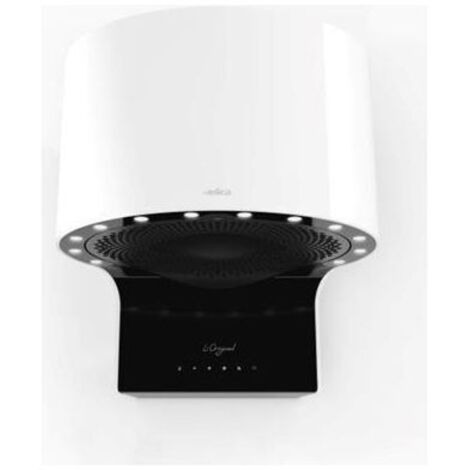 Elica PRF0092482 L-Original WH-F-50 - Cappa a parete aspirante 50 cm, 490 m³-h, Classe A, 59 dB, Controllo touch, 3 velocita', Filtro antigrasso lavabile in lavastoviglie, Illuminazione LED, Bianco