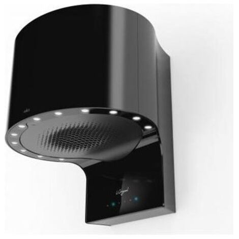 Elica PRF0092483 L-Original BL-F-50 - Cappa a parete aspirante 50 cm, 490 m³-h, Classe E, 59 dB, Controllo touch, 3 velocita', Filtro antigrasso lavabile, Illuminazione LED, Nero