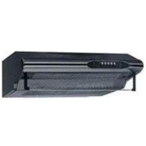 Elica PRF0146271A Concorde LX BL F-60 - Cappa sottopensile aspirante 60 cm, 165-300 m³-h, Classe D, 53-66 dB, Controllo slider, 3 velocita', Filtro antigrasso sintetico e filtro a carbone, Illuminazio