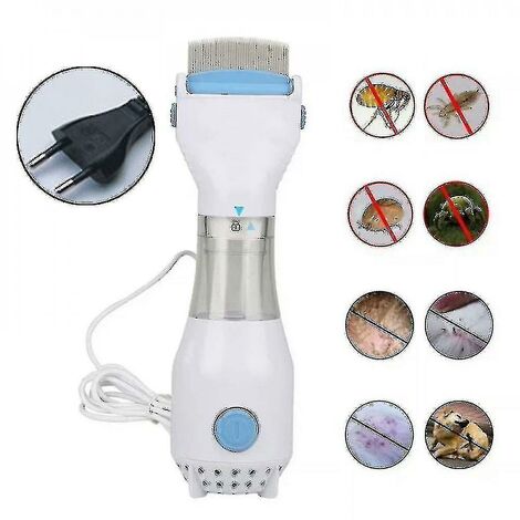 Éliminateur automatique de poux Nettoyant pour poils d'animaux Peigne à poux électrique pour animaux de compagnie Peigne à poux de chien domestique portable