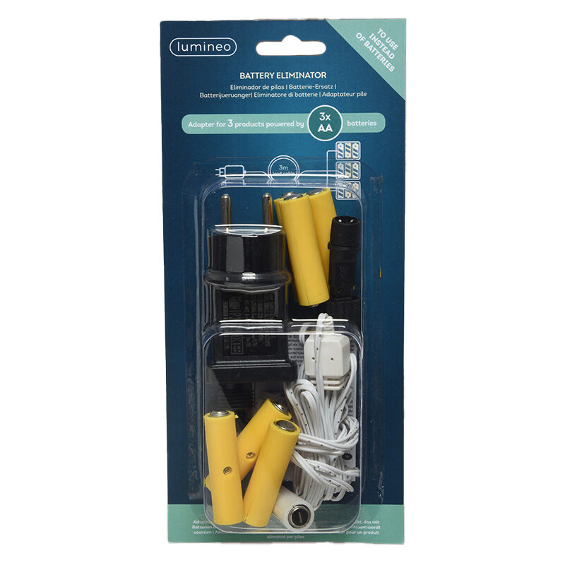 Iperbriko - liminateur de batterie, 3V, pour produits d'intérieur avec 3xAA Lumineo 72443