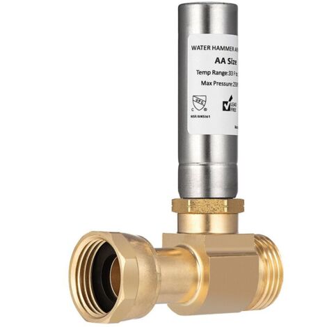 Éliminateur de Coups de Bélier en Acier Inoxydable S-241 pour Machines à Laver, Joint Rotatif de 3/4 Pouces