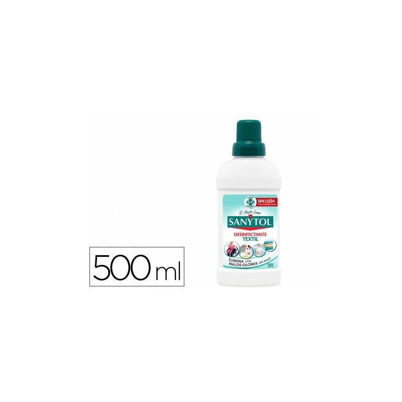 Liderpapel - Quitaolor désinfectant sanytol pour textile avec pulvérisateur pot de 500 ml