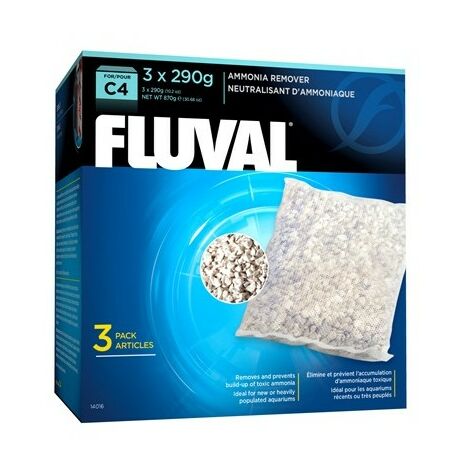 Eliminator di ammoniaca fluvale C4. Sostituzione per il filtro dell'acquario