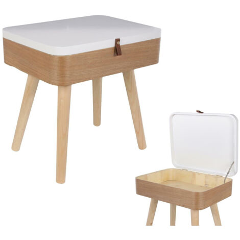 Elin Nachttisch WEISS  NATUR