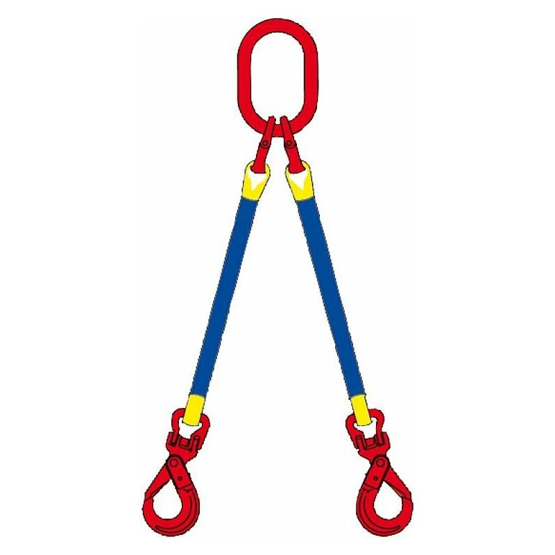 Banyo - Elingue cable 2 brins, 2,1t, 45° avec mousqueton, 2m