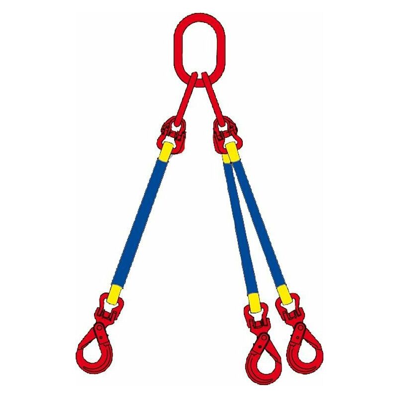 Elingue cable 2 m 3 brins, WLL 10500 kg jusquÄa 45° 7500 kg jusqu'a 60° - BANYO