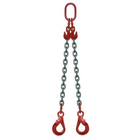 Elingue chaine 2 brins lg 2 50m-2 8tavec crochets racourc etcroc a li