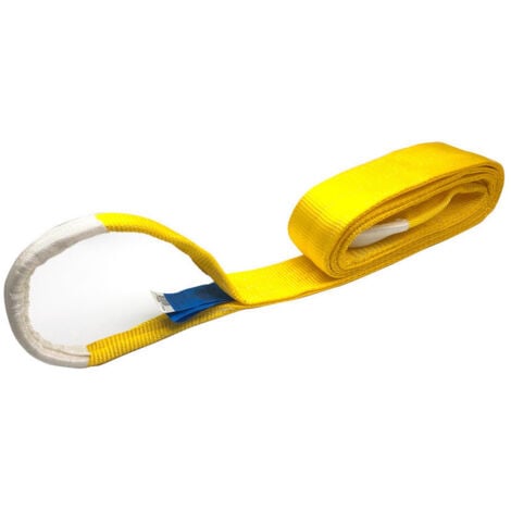 Elingue en sangle plate B 3000 L. 3 mètres x l. 90 mm CU : 3000 Kg Jaune NF-EN 1492-2 coeff 7.1 - Cobaltix