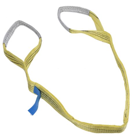 Élingue plate de levage 3T en sangle PES, accessoire grue haute résistance, largeur 75mm, longueur 2 mètres