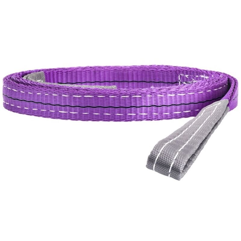 Industrias Murtra - Elingue plate double epaisseur a boucles violet 1 t longueur utile 3 m