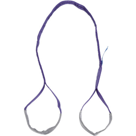 Élingue plate en polyester 1 tonne, sangle PES renforcée pour levage, 2 mètres - accessoire manutention robuste