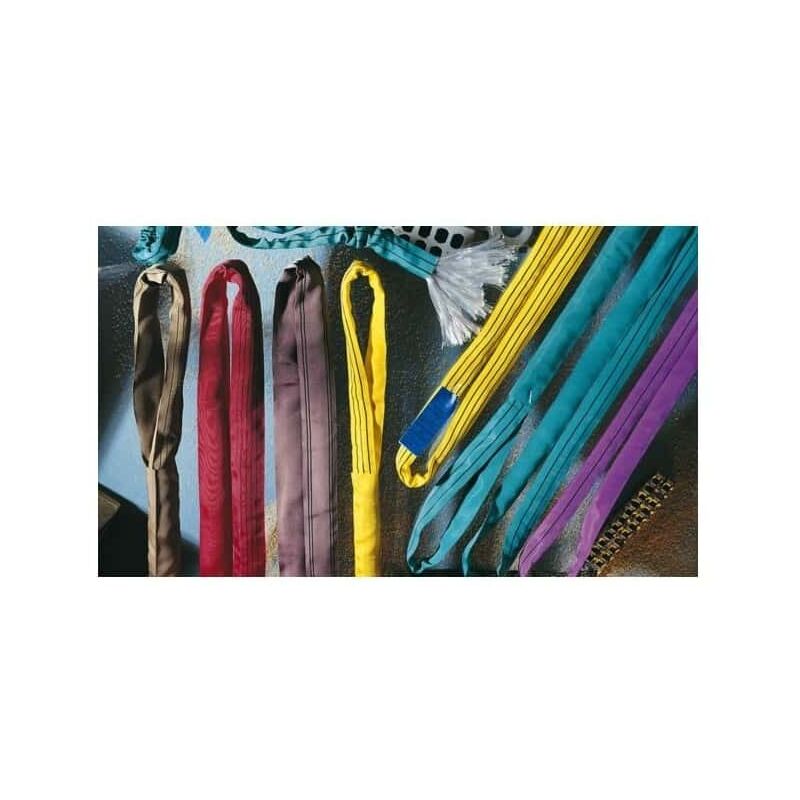 Elingue ronde ss fin 100% polyester en1492 gris 4 t longueur utile 3 m