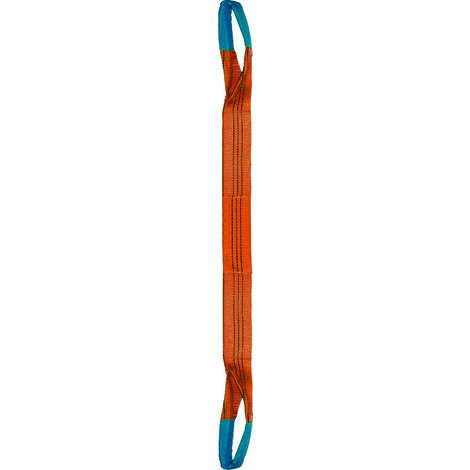 Élingue sangle double 300 mm cmu 10 t orange boucles repliées lg. 4 m LEVAC - 4822G40