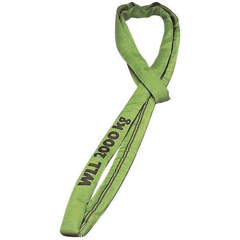 Élingues de levage ronde en polyester - 2000 kg, longueur effective étirée 1,5 m McBull