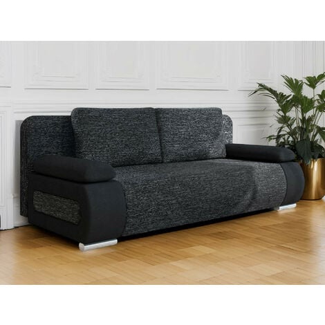 Elio - canapé 3 places convertible - avec coffre - style contemporain