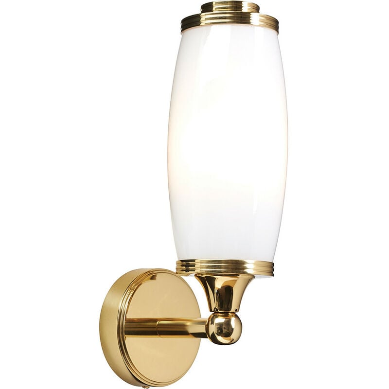 Eliot - 1 Light Bathroom Wall Light Polished Brass IP44, G9 - Elstead