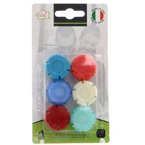 Eliplast Confezione 6 Tappi Bottiglia Vivi, Plastic