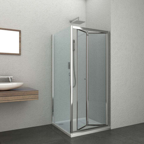 Elite Chrom Falttür mit Easy Clean, 79-82 x 195cm