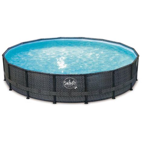 ELITE WICKER FRAME SWING Pools - DARK  4,88 x 1,22 m