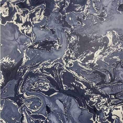 Elixir Marble Blue & Silver Bedroom Wallpaper Living Room Wallpaper Wall Paper Rolls