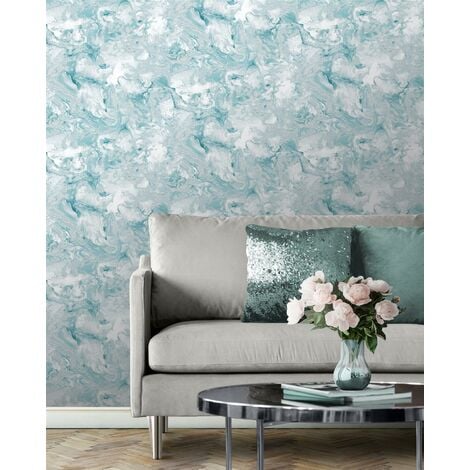Elixir Marble Teal Bedroom Wallpaper Living Room Wallpaper Wall Paper Rolls