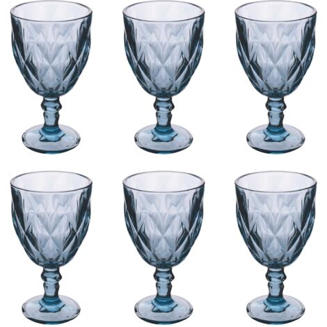 ELIZABETH SET 6 CALICI 340ML BLU