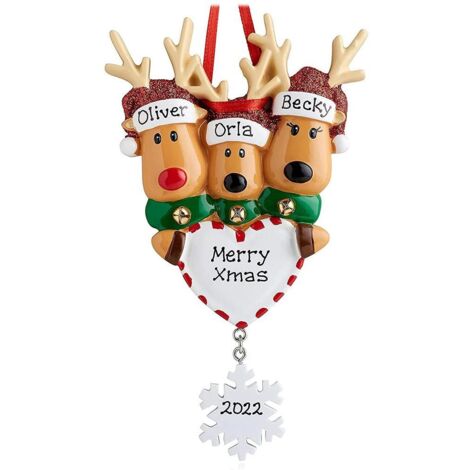 Elk Love Christmas Tree Pendant Christmas Ornament Christmas Tree Hanging Decoration for Classmates and Friends