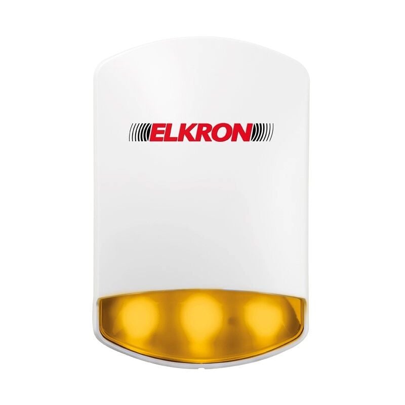 Elkron - HP600 - Sirène extérieure avec feu clignotant. Piles incluses.