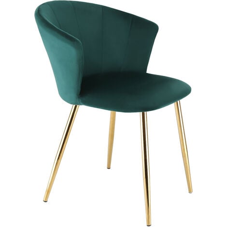 ELLA Velvet Accent Dining Chair - Green
