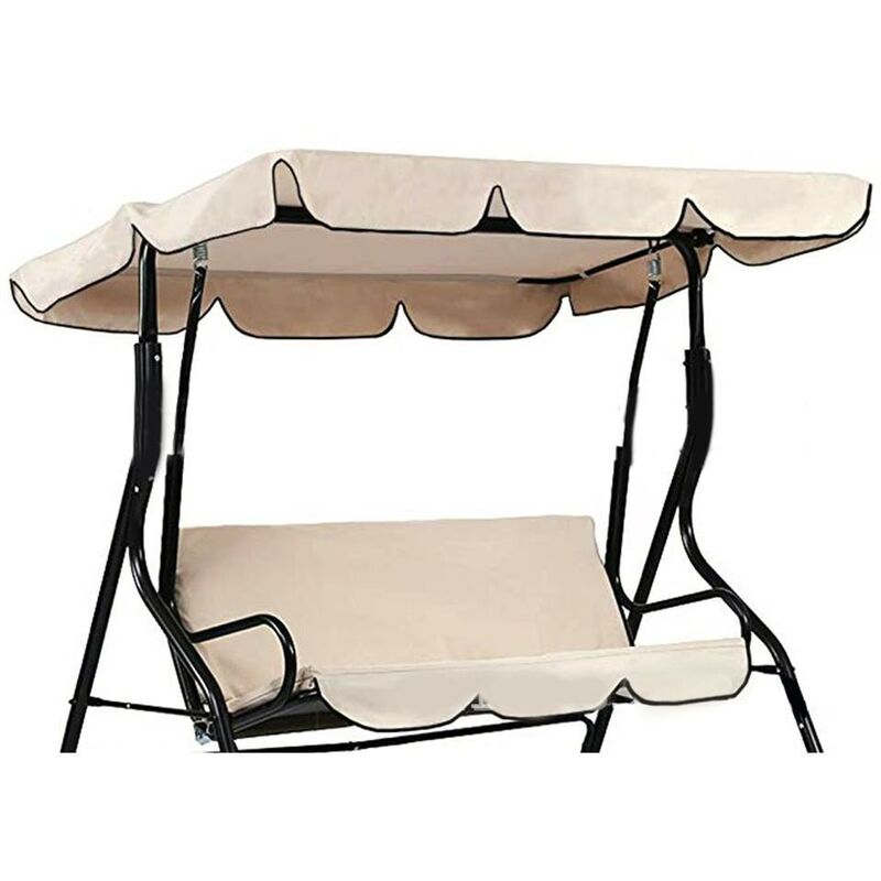Mimiy - 210D Housse De Rechange pour Siège De Balançoire Imperméable à l'eau Jardin Housse Chaise Hamac beige-142 120 18cm