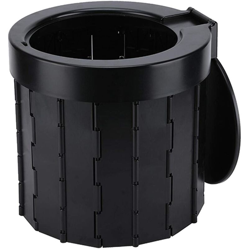 WC pliable pour caravane, pour les voyages et les embouteillages (noir 13,5*24*5CM) - Elle