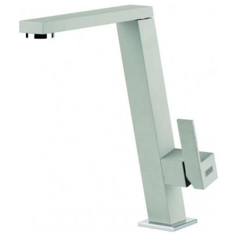 Elleci Blade MMKBLA79 - Miscelatore da cucina Mono Splitcomando, da incasso, Metaltek, canna girevole inclinata, 24,7 cm, Alluminio