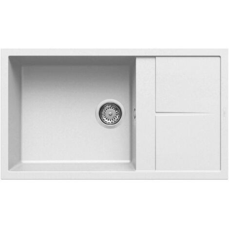 ELLECI LAVELLO UNICO 410 86X50 1 VASCA CON GOCCIOLATOIO BIANCO 96