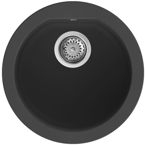 Elleci LGFROU40 Fox round Lavello Granitek 1 Vasca Rotondo 45cm Nero